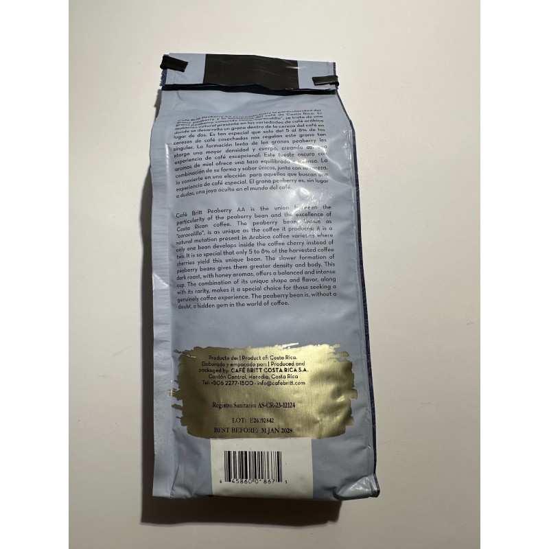 COSTA RICAN PEABERRY AA pupiņu kafija 300g COSTA RICAN PEABERRY AA pupiņu kafija 300g